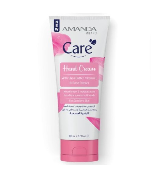 amanda care Hand Cream with Shea Butter, Vitamin E, & Rose Extract