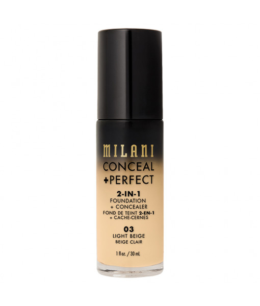 milani conceal + perfect 2 in 1 foundation 03 light beige