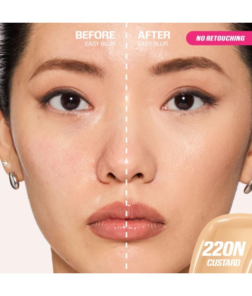 hudabeauty easy blur foundation 220n custard 30ml