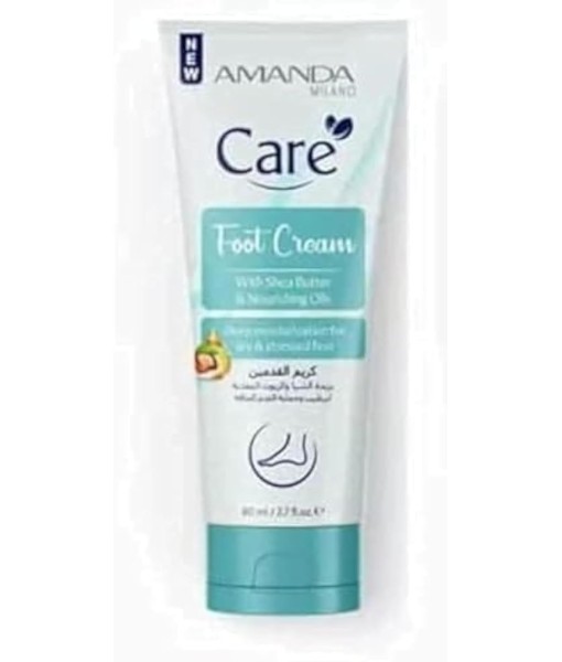 amanda care foot cream with shea butter & nourishing oils 80ml