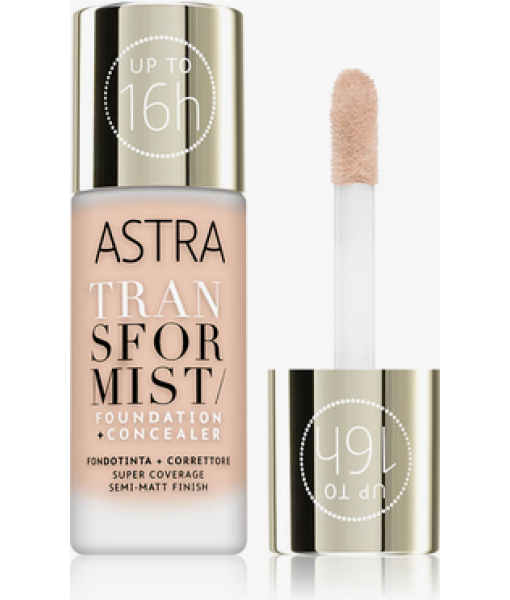 astra transformist foundation + concealer 001n