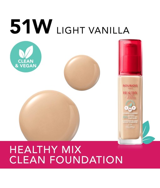 bourjois healthy mix foundation 51w light vanilla