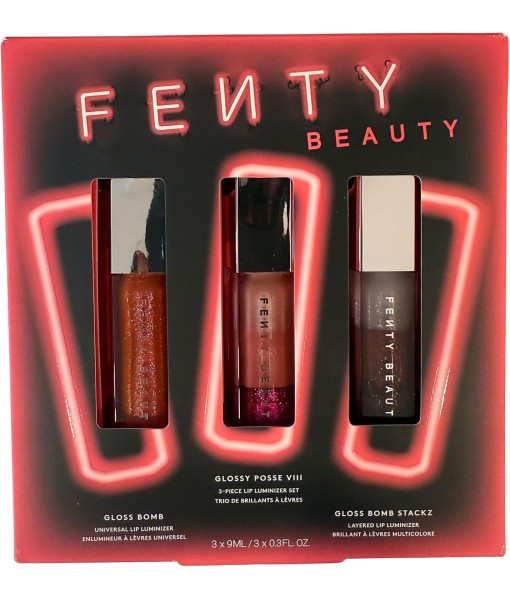 fenty beauty glossy posse vIII 3 piece lip luminizer set
