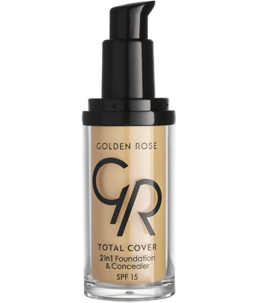 golden rose total cover foundation & concealer 30ml 15