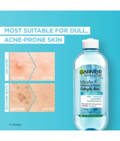 garnier micellar cleansing water salicylic acid 400ml