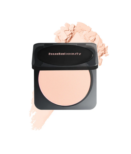 hudabeauty easy bake pressed matte powder 8.5g peach cupcake