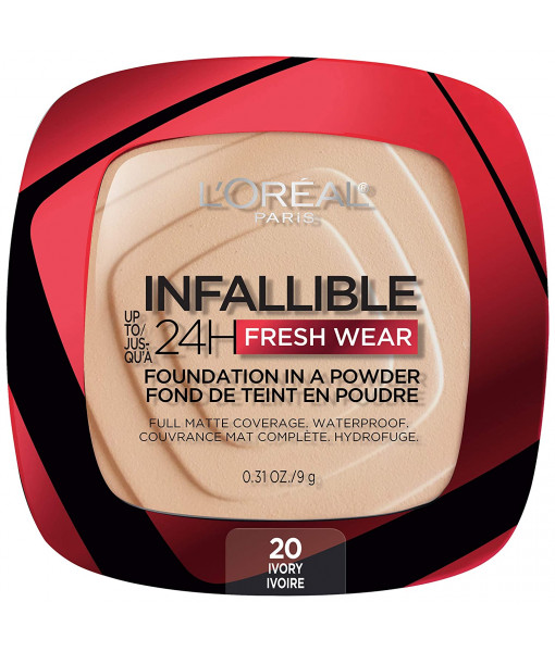 l'oreal 24h fresh wear foundation in a powder 20 ivory