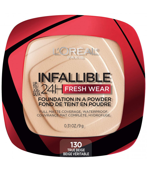 l'oreal 24h fresh wear foundation in a powder 130 true beige