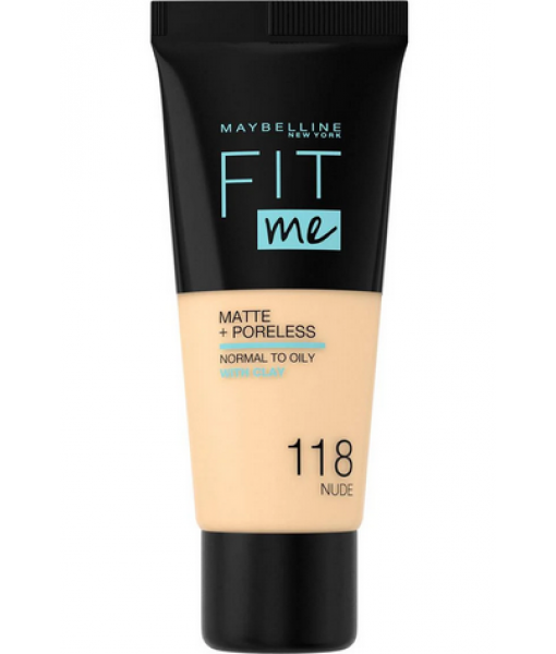 maybelline  FIT ME® MATTE + PORELESS FOUNDATION 118 nude