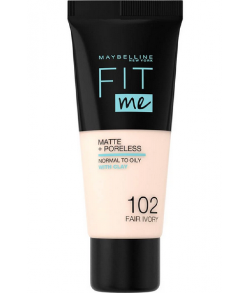 maybelline  FIT ME® MATTE + PORELESS FOUNDATION 102 fair ivory