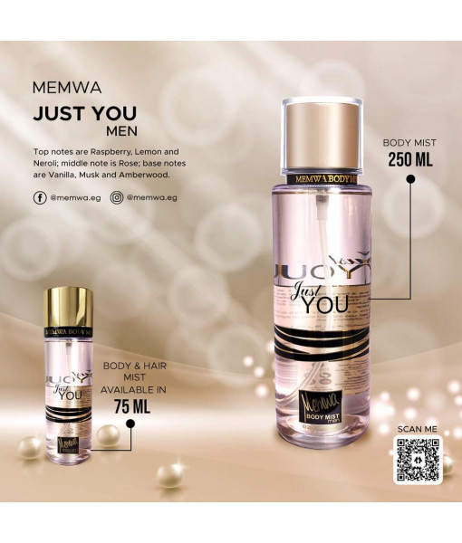 memwa just you body mist men 250ml