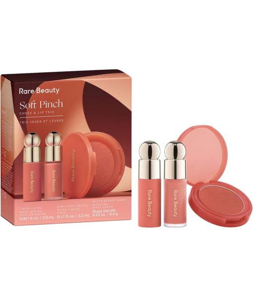 rare beauty soft pink cheek & lip trio 