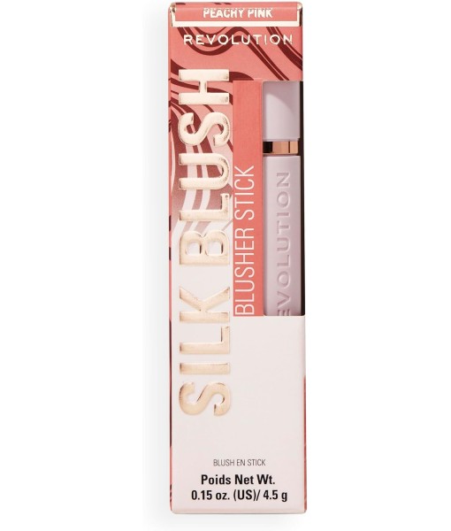 revoltion silk blusher stick peachy pink