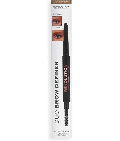 revolution duo brow definer light brown