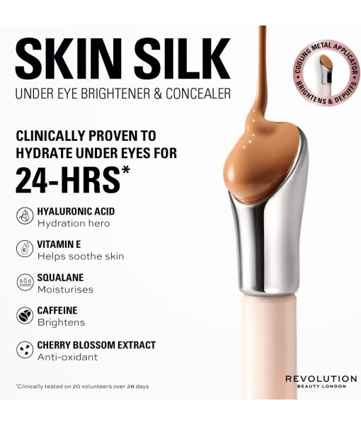 revolution skin silk under eye brightener & concealer fair cool