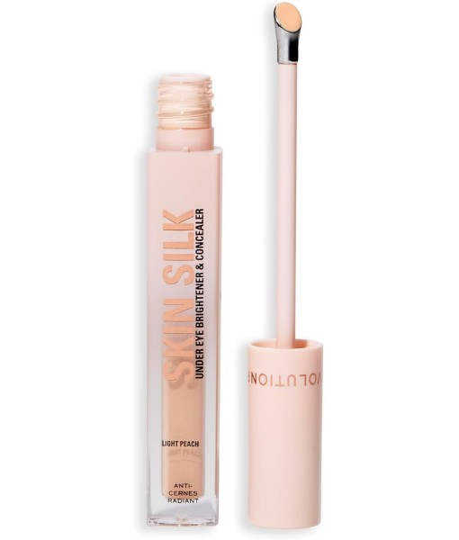 revolution skin silk under eye brightener & concealer light peach