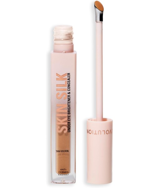revolution skin silk under eye brightener & concealer tan golden