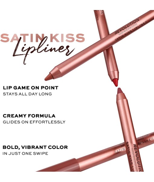 revolution satin kiss lipliner white wedding