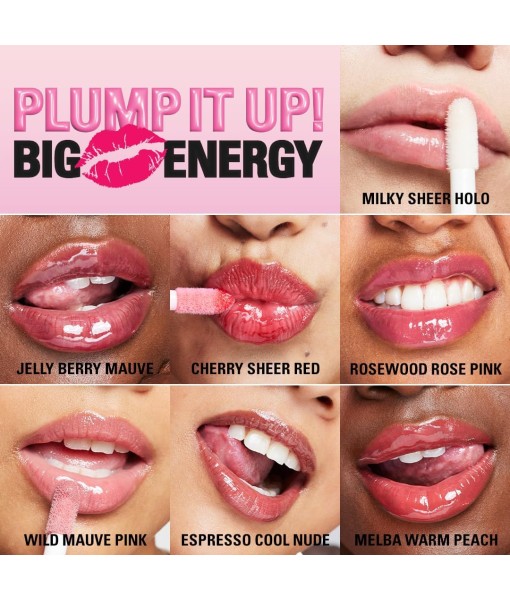 revolution pout bomb plumping lip gloss melba warm peach